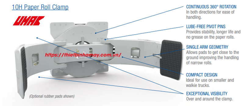 Kẹp cuộn giấy cho xe nâng hàng