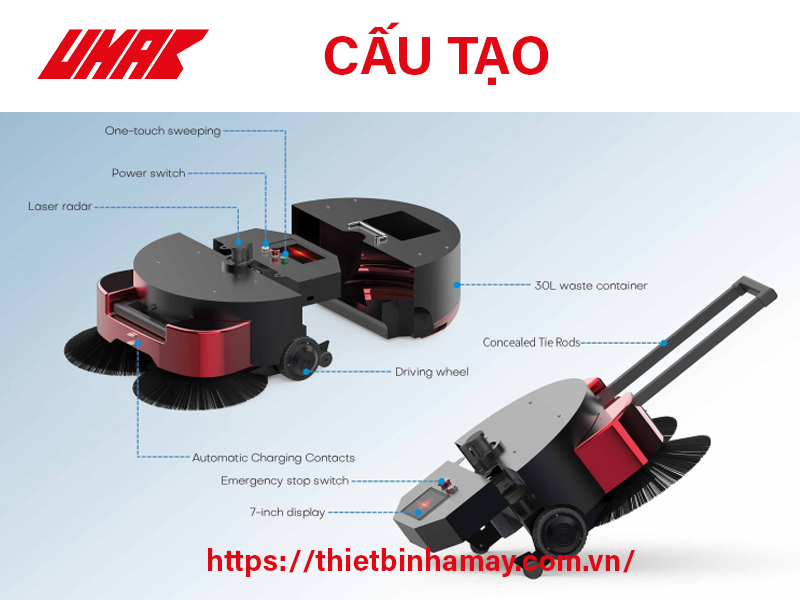 Cấu tạo chính của robot quét dọn thông minh